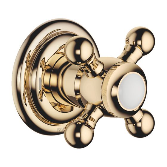 Dornbracht Unterputz-Zweiwege-Umstellung Madison, Rosette 60mm, Messing 23kt Gold