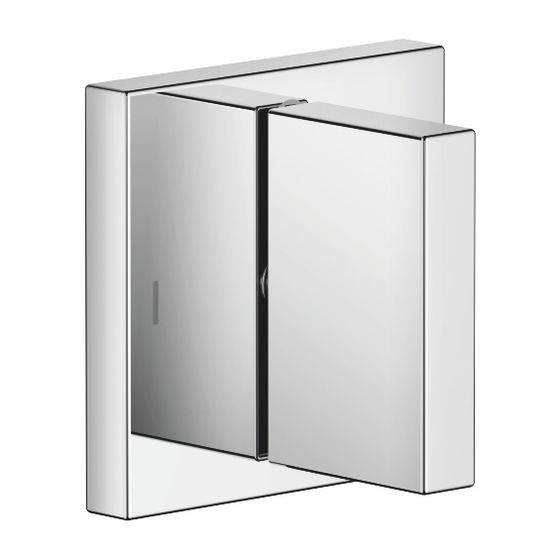 Dornbracht Zweiwege-Umstellung Unterputz Mem, eckig, schwenkbar, Rosette 60x60mm, Chrom