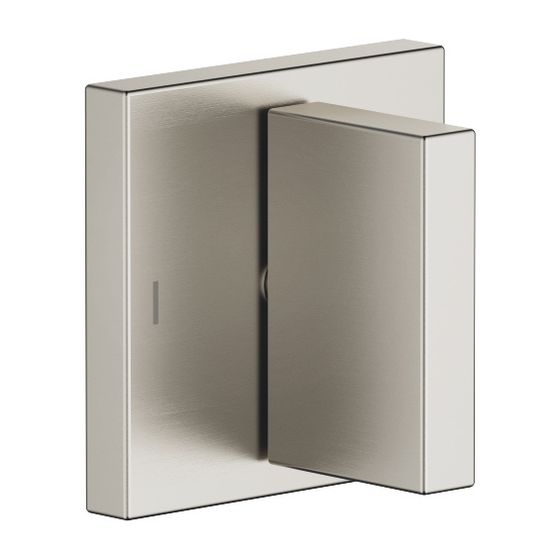 Dornbracht Zweiwege-Umstellung Unterputz Mem, eckig, schwenkbar, Rosette 60x60mm, Platin gebürstet