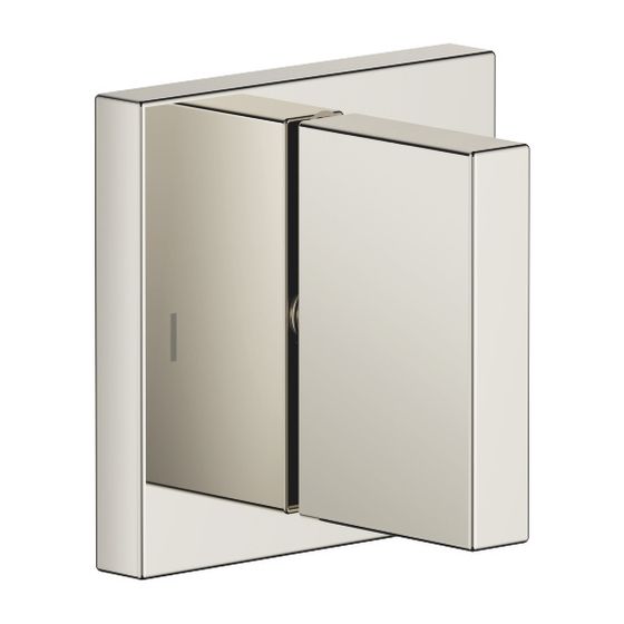Dornbracht Zweiwege-Umstellung Unterputz Mem, eckig, schwenkbar, Rosette 60x60mm, Platin