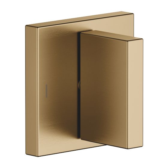 Dornbracht Zweiwege-Umstellung Unterputz Mem, eckig, schwenkbar, Rosette 60x60mm, Dark Brass gebürstet