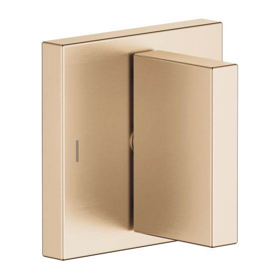 Dornbracht Zweiwege-Umstellung Unterputz Mem, eckig, schwenkbar, Rosette 60x60mm, Champagne gebürstet 22kt Gold