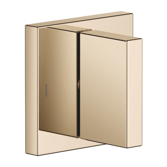 Dornbracht Zweiwege-Umstellung Unterputz Mem, eckig, schwenkbar, Rosette 60x60mm, Champagne 22kt Gold