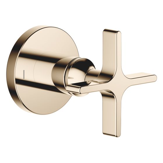 Dornbracht Zweiwege-Umstellung Vaia für Unterputz-Montage, Drehumstellung, 60mm, Champagne 22kt Gold, 36200809-47