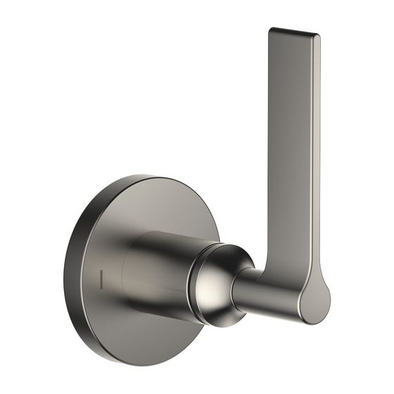 Dornbracht Zweiwege-Umstellung Vaia für Unterputz-Montage, Drehumstellung, 60mm, Dark Platinum gebürstet, 36200819-99