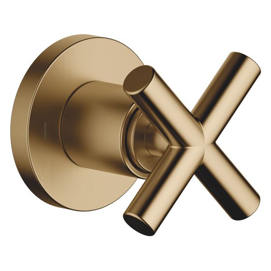 Dornbracht Unterputz-Zweiwege-Umstellung Tara, Rosette 60mm, Dark Brass gebürstet, 36200892-39