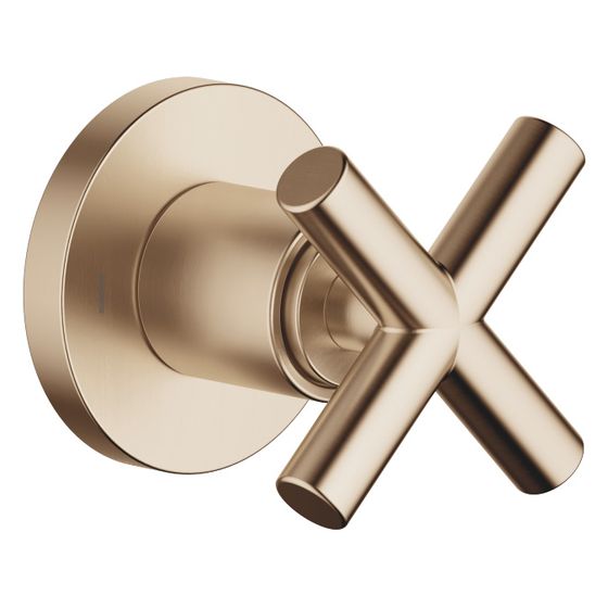 Dornbracht Unterputz-Zweiwege-Umstellung Tara, Rosette 60mm, Champagne gebürstet 22kt Gold, 36200892-46