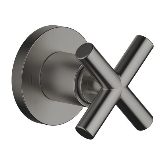 Dornbracht Unterputz-Zweiwege-Umstellung Tara, Rosette 60mm, Dark Platinum gebürstet, 36200892-99