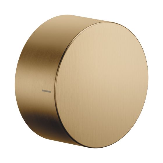 Dornbracht Unterputz-Dreiwege-Umstellung Deque Drehumstellung ohne Rosette Griff 60mm, Dark Brass gebürstet