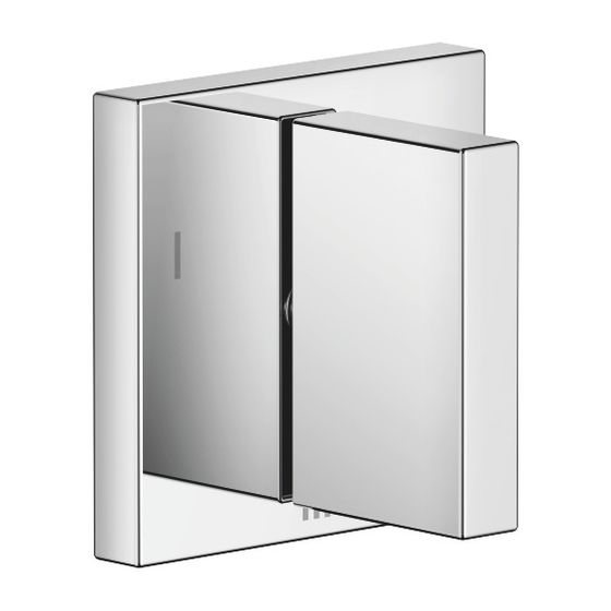 Dornbracht Dreiwege-Umstellung Unterputz Mem, eckig, schwenkbar, Rosette 60x60mm, Chrom
