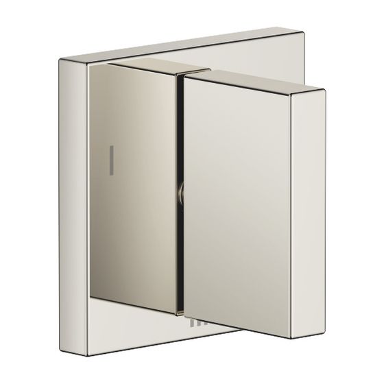 Dornbracht Dreiwege-Umstellung Unterputz Mem, eckig, schwenkbar, Rosette 60x60mm, Platin