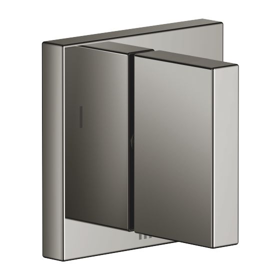 Dornbracht Dreiwege-Umstellung Unterputz Mem, eckig, schwenkbar, Rosette 60x60mm, Dark Chrome