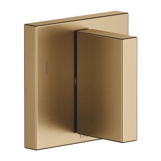 Dornbracht Dreiwege-Umstellung Unterputz Mem, eckig, schwenkbar, Rosette 60x60mm, Dark Brass gebürstet