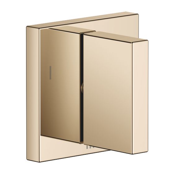 Dornbracht Dreiwege-Umstellung Unterputz Mem, eckig, schwenkbar, Rosette 60x60mm, Champagne 22kt Gold