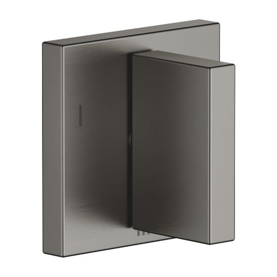 Dornbracht Dreiwege-Umstellung Unterputz Mem, eckig, schwenkbar, Rosette 60x60mm, Dark Platinum gebürstet