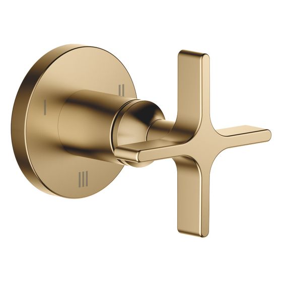 Dornbracht Dreiwege-Umstellung Vaia für Unterputz-Montage, Drehumstellung, 60mm, Dark Brass gebürstet, 36210809-39