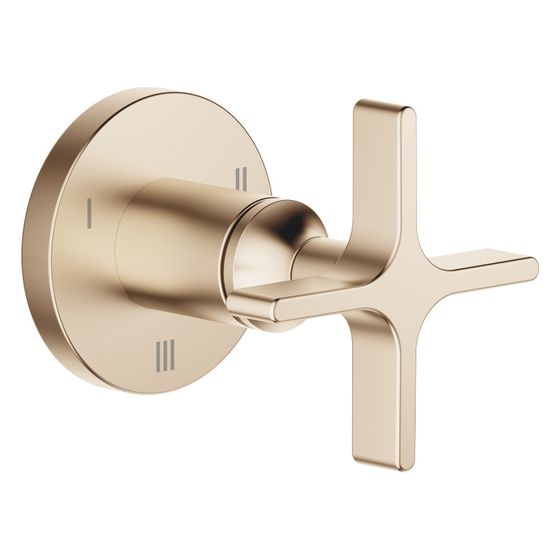 Dornbracht Dreiwege-Umstellung Vaia für Unterputz-Montage, Drehumstellung, 60mm, Champagne gebürstet, 36210809-46