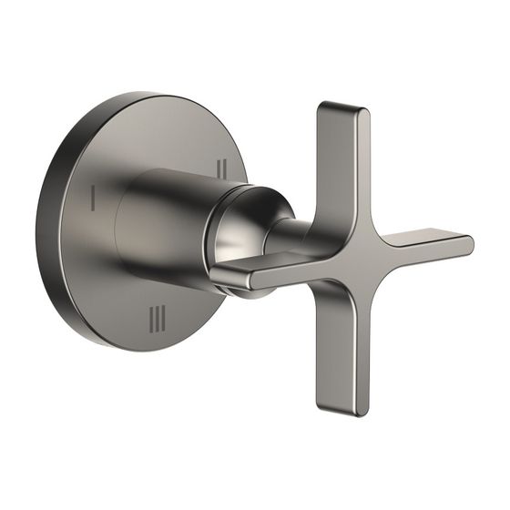 Dornbracht Dreiwege-Umstellung Vaia für Unterputz-Montage, Drehumstellung, 60mm, Dark Platinum gebürstet, 36210809-99