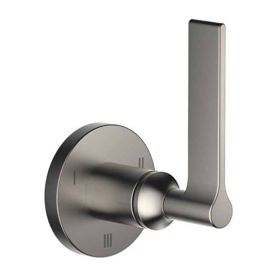 Dornbracht Dreiwege-Umstellung Vaia für Unterputz-Montage, Drehumstellung, 60mm, Dark Platinum gebürstet, 36210819-99