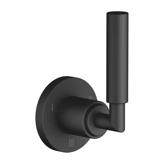Dornbracht Unterputz-Dreiwege-Umstellung Tara, Rosette 60mm, Schwarz matt, 36210882-33