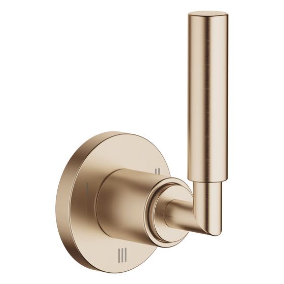 Dornbracht Unterputz-Dreiwege-Umstellung Tara, Rosette 60mm, Champagne gebürstet 22kt Gold, 36210882-46