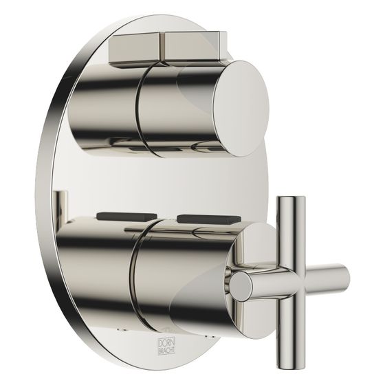 Dornbracht Unterputz-Thermostat Tara mit Einweg-Mengenregulierung, Abdeckplatte 150mm, Platin, 36425892-08