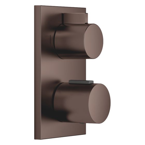 Dornbracht Unterputz-Thermostat IMO mit Zweiwege-Mengenregulierung Abdeckplatte 150x90mm, Dark Bronze gebürstet PVD