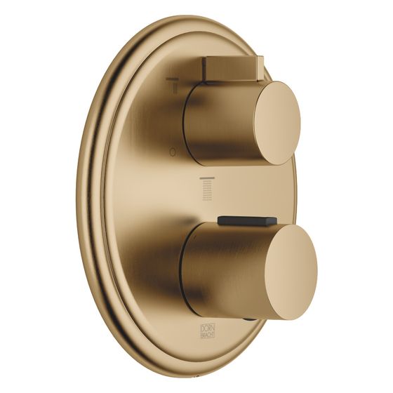 Dornbracht Unterputz-Thermostat Madison mit Dreiwege-Mengenregulierung, Dark Brass gebürstet