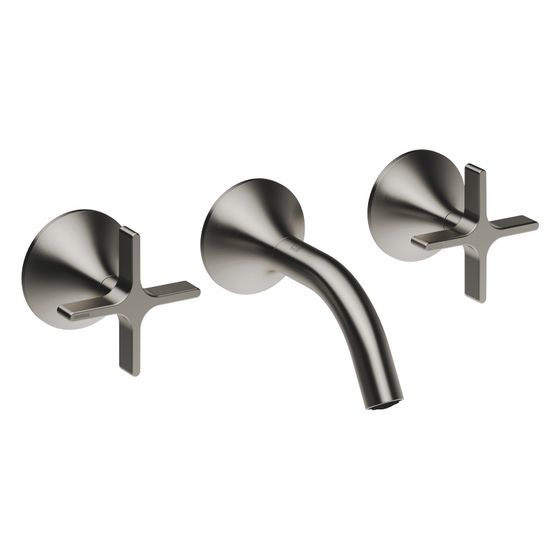 Dornbracht Waschtisch-Wandbatterie Vaia o. Ablaufg., starr, 125mm, 5,7l/min, Dark Platinum gebürstet, 36702809-99