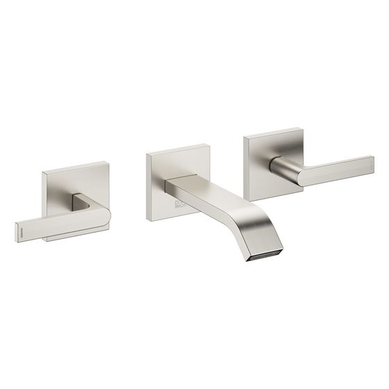 Dornbracht Waschtisch-Wandbatterie IMO starrer Auslauf 141mm, für Wandmontage, 4,6l/min, Platin gebürstet