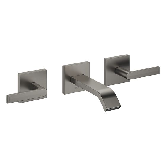 Dornbracht Waschtisch-Wandbatterie IMO starrer Auslauf 141mm, für Wandmontage, 4,6l/min, Dark Platinum gebürstet
