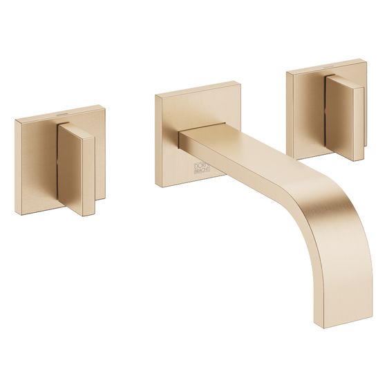 Dornbracht Waschtisch-Wandbatterie Mem, o. Abl., starrer Ausl., 170mm, max. 5,7l/min, Champagne gebürstet 22kt Gold