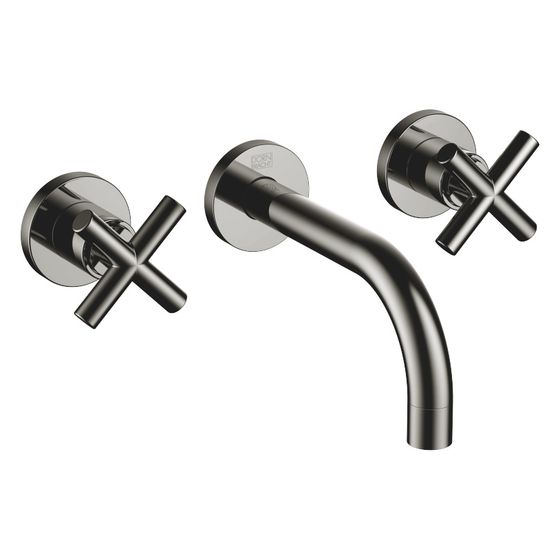 Dornbracht Waschtisch-Wandbatterie Tara o. Ablaufg., starr, 160mm, max. 7l/min, Dark Chrome, 36707892-19