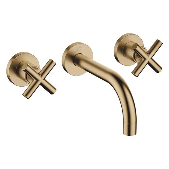 Dornbracht Waschtisch-Wandbatterie Tara o. Ablaufg., starr, 160mm, max. 7l/min, Dark Brass gebürstet, 36707892-39