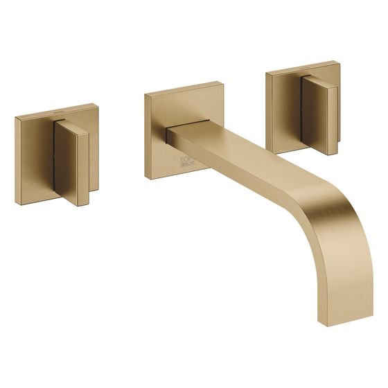 Dornbracht Waschtisch-Wandbatterie Mem, o. Ablaufg., starrer Auslauf, 200mm, max. 5,7l/min, Dark Brass gebürstet