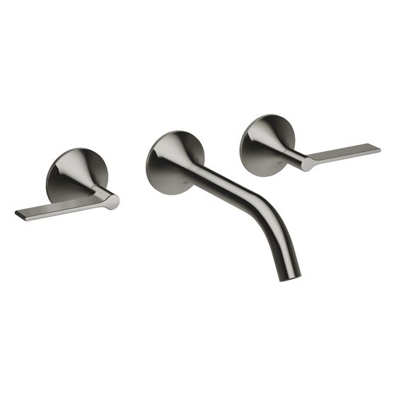 Dornbracht Waschtisch-Wandbatterie Vaia o. Ablaufg., starr, 190mm, 5,7l/min, Dark Chrome, 36712819-19