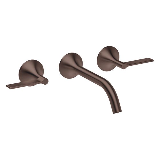 Dornbracht Waschtisch-Wandbatterie Vaia o. Ablaufg., starr, 190mm, 5,7l/min, Dark Bronze gebürstet, 36712819-43