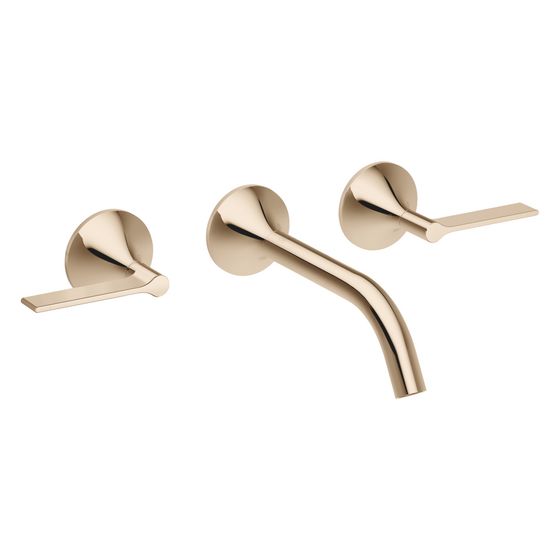 Dornbracht Waschtisch-Wandbatterie Vaia o. Ablaufg., starr, 190mm, 5,7l/min, Champagne 22kt Gold, 36712819-47