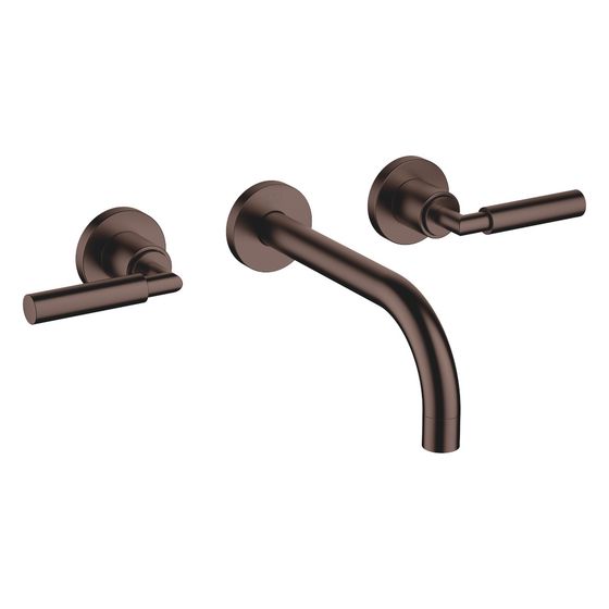 Dornbracht Waschtisch-Wandbatterie Tara o. Ablaufg., starr, 190mm, max. 7l/min, Dark Bronze gebürstet, 36712882-43
