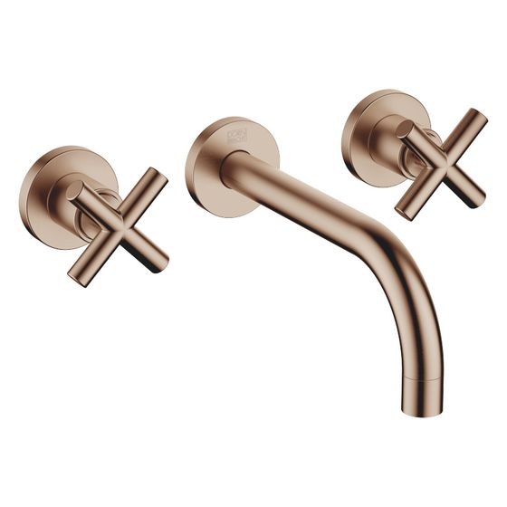 Dornbracht Waschtisch-Wandbatterie Tara o. Ablaufg., starr, 190mm, max. 7l/min, Bronze gebürstet, 36712892-42