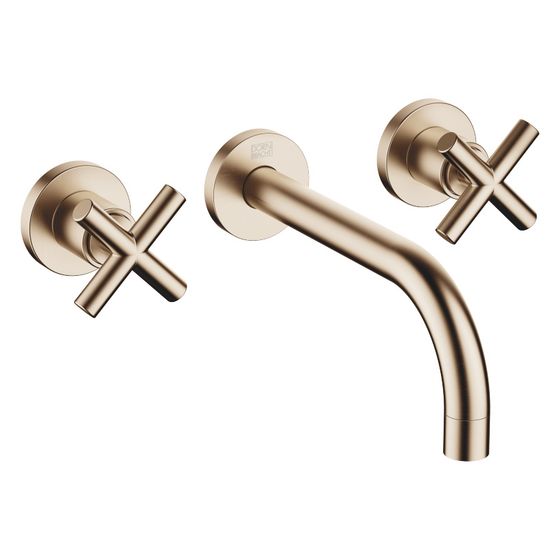 Dornbracht Waschtisch-Wandbatterie Tara o. Ablaufg., starr, 190mm, max. 7l/min, Champagne geb 22kt Gold, 36712892-46