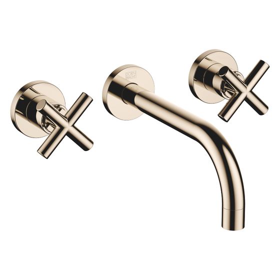 Dornbracht Waschtisch-Wandbatterie Tara o. Ablaufg., starr, 190mm, max. 7l/min, Champagne 22kt Gold, 36712892-47