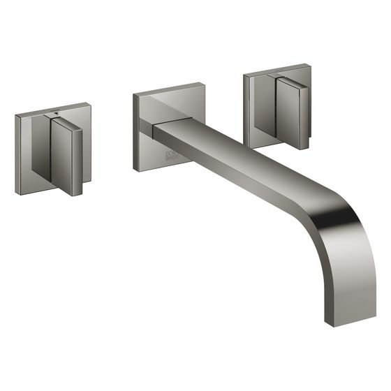 Dornbracht Waschtisch-Wandbatterie Mem, o. Ablaufg., starrer Auslauf, 240mm, max. 5,7l/min, Dark Chrome
