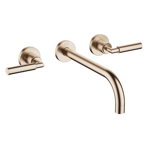 Dornbracht Waschtisch-Wandbatterie Tara o. Ablaufg., starr, 240mm, max. 7l/min, Champagne geb 22kt Gold, 36717882-46