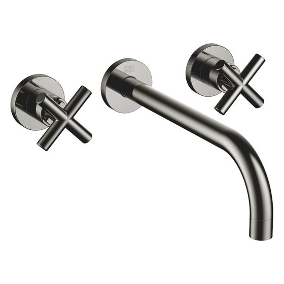 Dornbracht Waschtisch-Wandbatterie Tara o. Ablaufg., starr, 240mm, max. 7l/min, Dark Chrome, 36717892-19