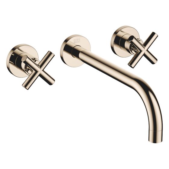 Dornbracht Waschtisch-Wandbatterie Tara o. Ablaufg., starr, 240mm, max. 7l/min, Champagne 22kt Gold, 36717892-47