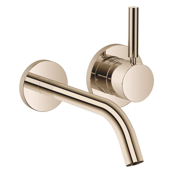 Dornbracht Waschtisch-Wand-Einhandbatterie Meta o. Ablaufg., Ausladung 190mm, starr, 5,7l/min, Light Gold