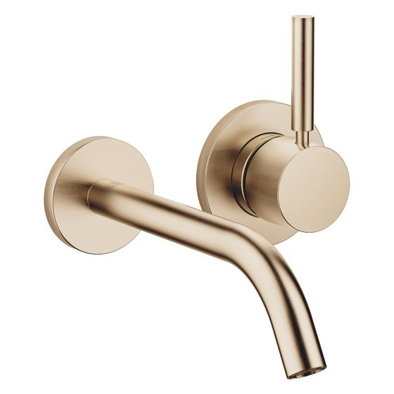 Dornbracht Waschtisch-Wand-Einhandbatterie Meta o. Ablaufg., Ausladung 190mm, starr, 5,7l/min, Light Gold gebürstet