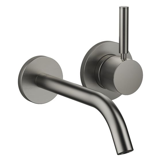 Dornbracht Waschtisch-Wand-Einhandbatterie Meta o. Ablaufg., Ausladung 190mm, starr, 5,7l/min, Dark Platinum gebürstet