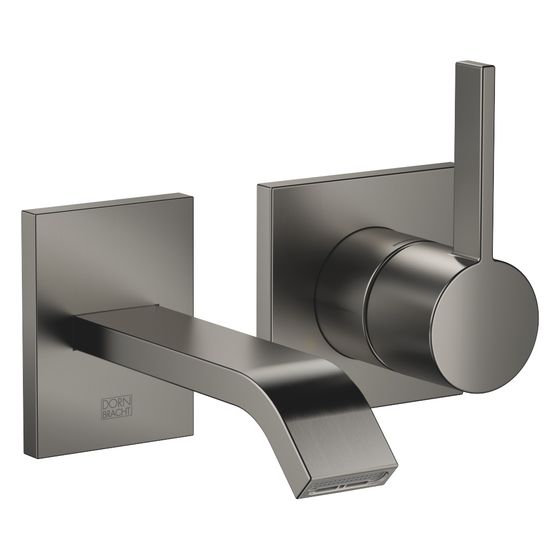 Dornbracht Waschtisch-Wand-Einhandbatterie IMO starrer Auslauf 140mm, für Wandmontage, 4,6l/min, Dark Platinum gebürstet
